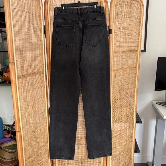 Women High Rise Straight Leg Jeans - Picture 4 of 4